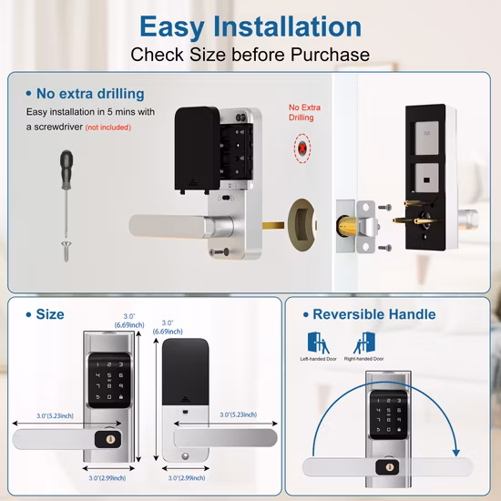 Best Electronic Smart Keyless Door Locks with Card Remote Control Key Yet902