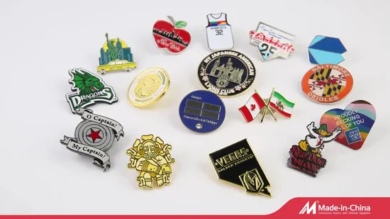 Guangdong Manufacturer Custom Logo Hat Pin Printed Epoxy Badges Metal Company Name Badge Soft Hard Enamel Lapel Pin Badge 
